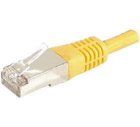 Cable ethernet jaune 15 cm catgorie 6 F/UTP aluminium