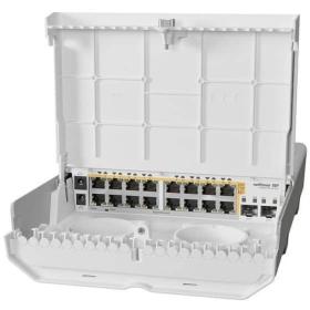 Switch extérieur 16 ports giga PoE+ 300W 2 SFP+ Mikrotik