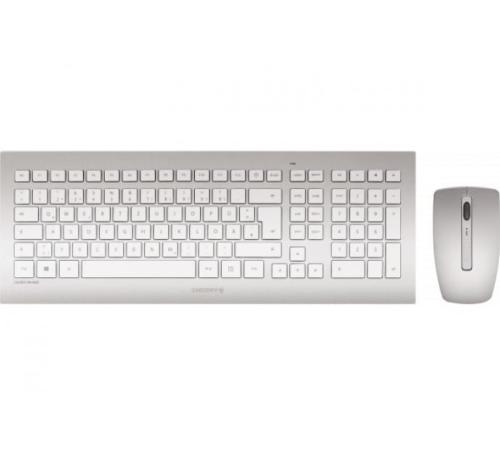 Pack clavier souris sans fil CHERRY DW 8000 Argent/Blanc