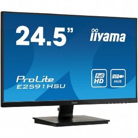 afficher l'article Moniteur LED 24,5 pouces IIYAMA E2591HSU-B1