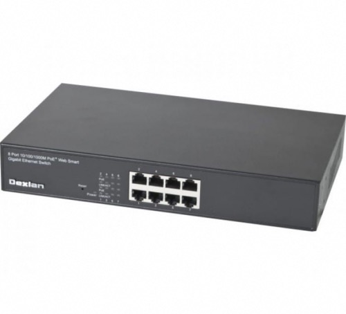 Switch 8 ports gigabit ethernet manageable PoE 130W