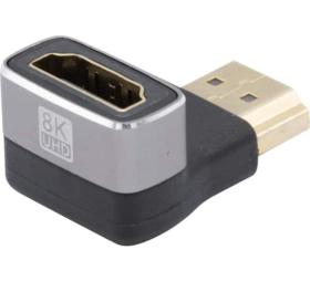 Adaptateur HDMI 2.1 8K M/F coudé vertical 90°