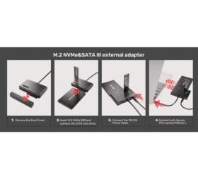 Adaptateur USB-C de disque dur avec dock SSD M2