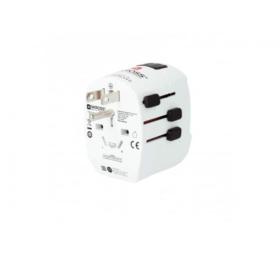 Adaptateur secteur tripolaire Europe vers multi pays USB