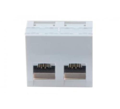 Plastron incliné 45x45 catégorie 6 STP 2 RJ45