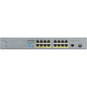 afficher l'article Switch 16 ports giga PoE 170W 1 SFP Zyxel GS1300-18HP