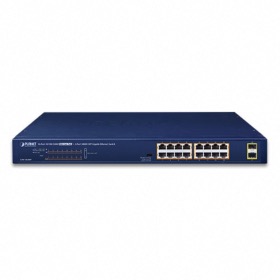 Switch 16 ports Gigabit PoE+ 2 SFP Planet GSW-1820HP