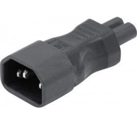 Adaptateur secteur IEC C14 mâle / IEC C7 femelle