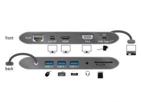 Station d'accueil USB 3.1 type C multiports