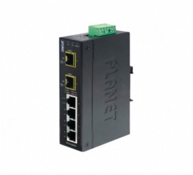 Switch industriel 4 ports Gigabit 2 SFP Planet IGS-620TF