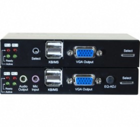 Switch KVM 2 ports VGA/USB et Prolongateur 150 m