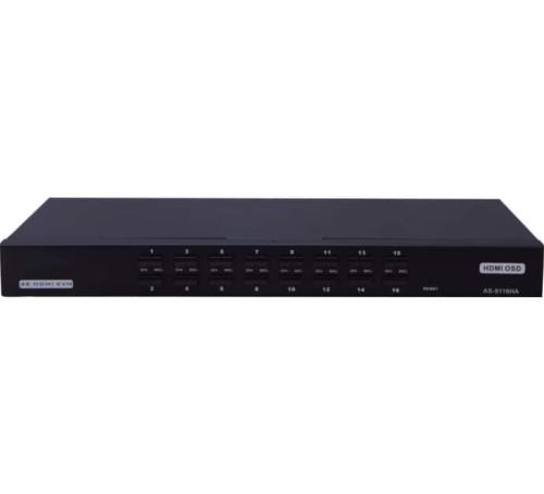 Switch KVM 16 ports HDMI 4K USB 2.0 avec câbles
