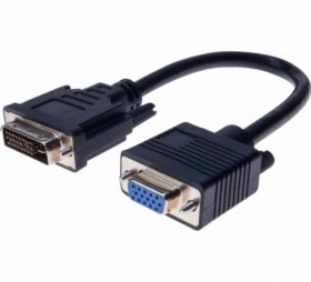 Adaptateur DVI mle / VGA femelle 15 cm