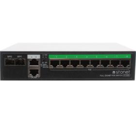 Switch 10 ports giga 8 PoE 120W 2SFP STONET P112GS