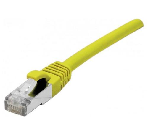 Cable ethernet Cat 6a 10 Gbe LSOH snagless jaune - 30 cm