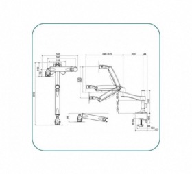 Support articulé à pincer pour écran 15-24’ Aavara AC210