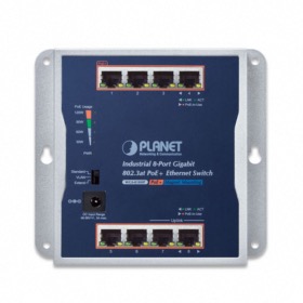 Switch industriel mural 8 ports Giga PoE+ Planet WGS-818HP