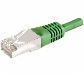 Cble RJ45 2 m vert catgorie 6 blind F/UTP