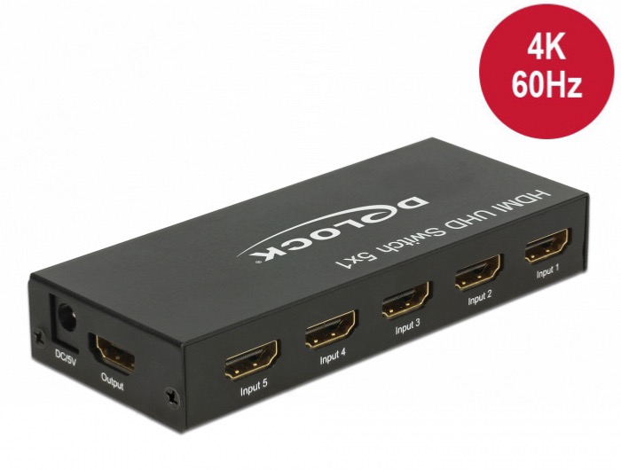 Switch HDMI jusqu'à 4K avec 5 sorties et Télécommande, Splitter / Switch  HDMI