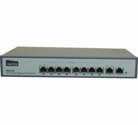 Switch 10 ports 10/100 dont 8 PoE+ Netis PE6110