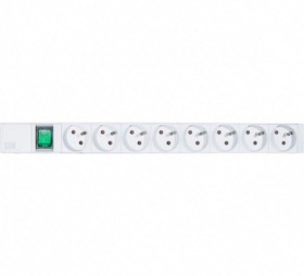8 prises électriques rackables 19 avec interrupteur