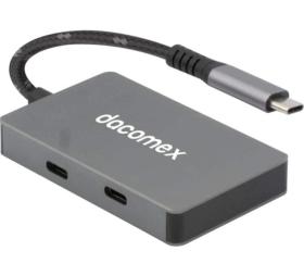 Hub USB 3.2 type C vers 2 ports USB-A 1 USB-C 1USB-C 60W