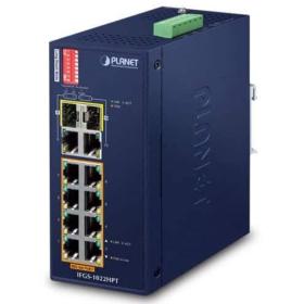 Switch industriel 8 ports PoE 2 SFP Planet IFGS-1022HPT