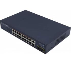 afficher l'article Switch 18 ports gigabit 16 PoE+ 2 SFP Planet GSD-2022P