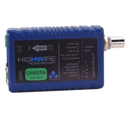 Récepteur Ethernet PoE sur coaxial pour caméra IP