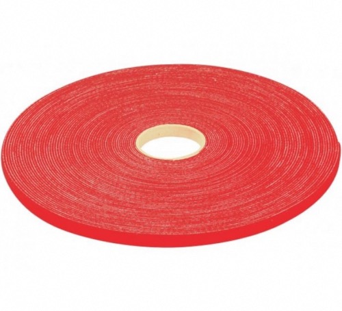 Lien auto-agrippant largeur 16 mm rouge rouleau 20 m