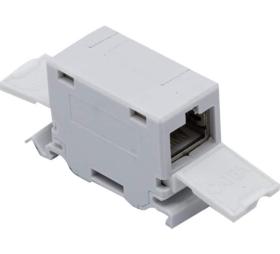 Coupleur RJ45 catégorie 6a STP pour rail DIN