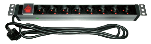 Multiprise rackable 8 prises FR + interrupteur protégé