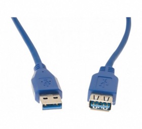 Rallonge USB 3.1 Gen1 type A M/F 1 m bleue