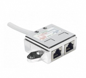 Doubleur de ports RJ45 M/F/F blind