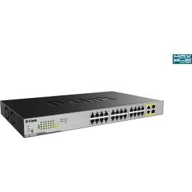 afficher l'article Switch D-LINK 24 ports gigabit PoE+ 2 combo SFP DGS-1026MP