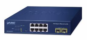 Switch Planet 8 ports gigabit 2 SFP GS-2210-8T2S