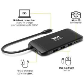 Station d'accueil USB-C 8 ports Port Designs 901913