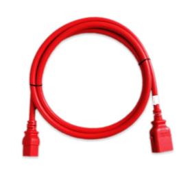 Pack de 6 rallonges C14 C13 SecurLock 0,5 m rouges