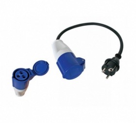 Adaptateur secteur IEC 60309 femelle / CEE7 mle