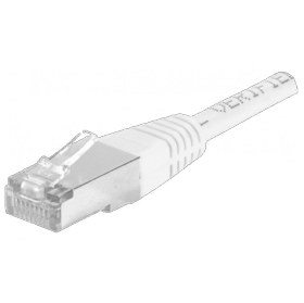 afficher l'article Câble Ethernet RJ45 blanc 50 cm catégorie 6a S/FTP cuivre