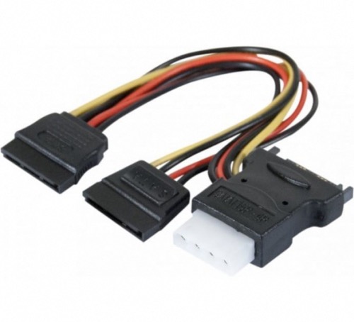 Adaptateur alimentation SATA vers 2 SATA et 1 Molex