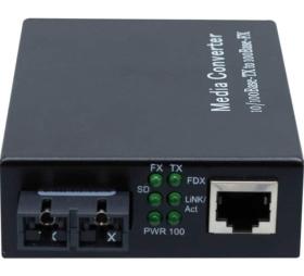 Convertisseur fibre 100FX monomode vers RJ45 25 Km