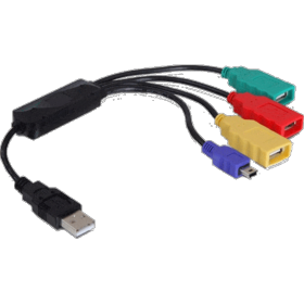 Hub USB 2.0 4 ports avec cordons Delock
