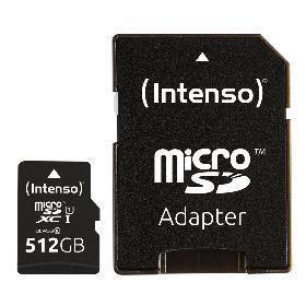 Carte MicroSDXC UHS-I Premium Class 10 Intenso 512Go
