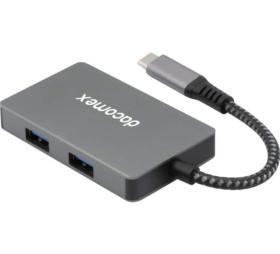 Hub USB 3.2 type C vers 2 ports USB-A 1 USB-C 1USB-C 60W