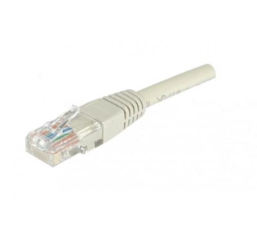 Câble RJ45 cat 6 U/UTP aluminium gris 15 cm