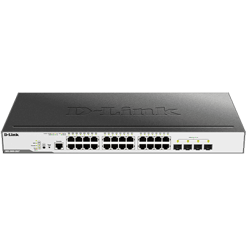 Switch 24 ports giga PoE+ 193W 4 SFP D-Link DGS-3000-28LP