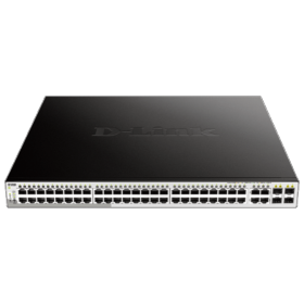 afficher l'article Switch D-LINK Smart+ 48 ports giga PoE 370W + 4 SFP