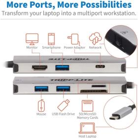 Station d'accueil USB 3.2 type C Tripp Lite U442-DOCK5-GY