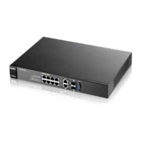 afficher l'article Switch 8 ports giga PoE 180W 2 SFP combo Zyxel GS2210-8HP